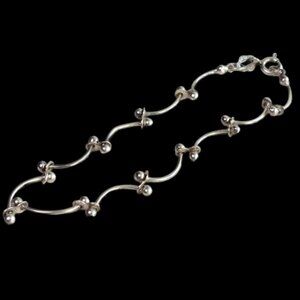 Novica Fair Trade Sterling Silver Hand Crafted Bracelet /Anklet - Natural Flow
